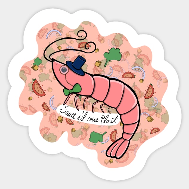 Fancy Shrimp Sticker by tonka